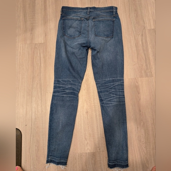 J. Crew  8" toothpick jean in Newcastle wash with let-down hem Sz 30 Tall - Picture 7 of 11